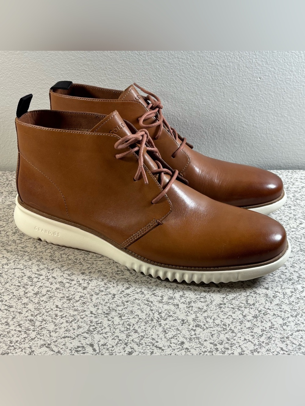 Cole Haan Boots Mens Size 12 M 2.Zerogrand Chukka Brown Leather Round Toe C27804